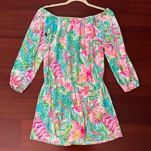 Lilly Pulitzer off shoulder skort romper